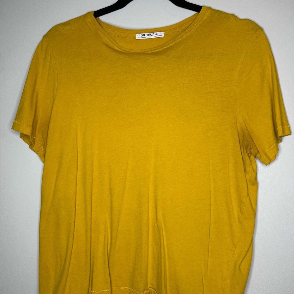 Zara Mustard Short Sleeve Tee
